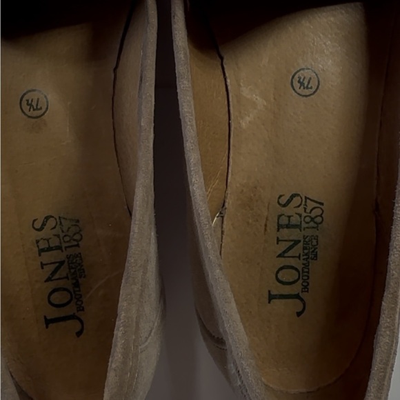 Jones Bootmaker Loafers Shoes Men's 7.5 Playa Tan Suede England Preppy Leather - Picture 14 of 14